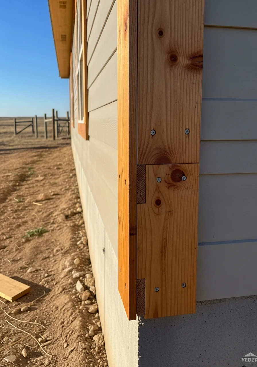 Detail of quality work on a Bushland home showing craftsmanship suited to rural properties.
